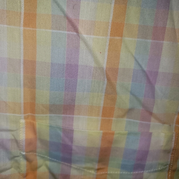 NWT Northern Isles mens plaid shirt sz L pastel colors - Picture 4 of 5